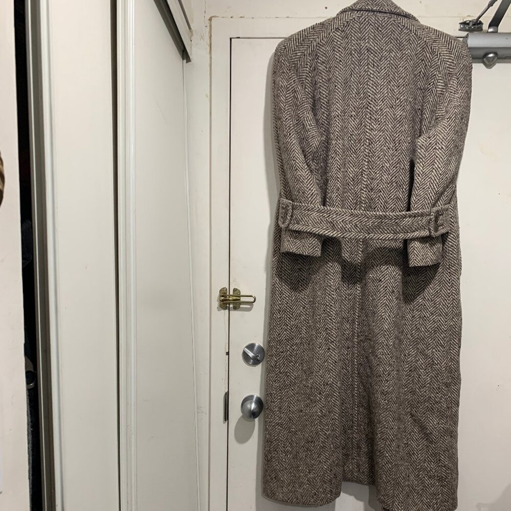 VINTAGE RAFFINATI TWEED DOUBLE BREAST TRENCH COATS SIZE  M/L - Picture 6 of 11